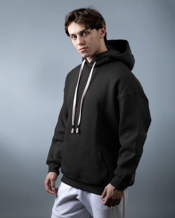 Black OVER-SIZED HOODIE