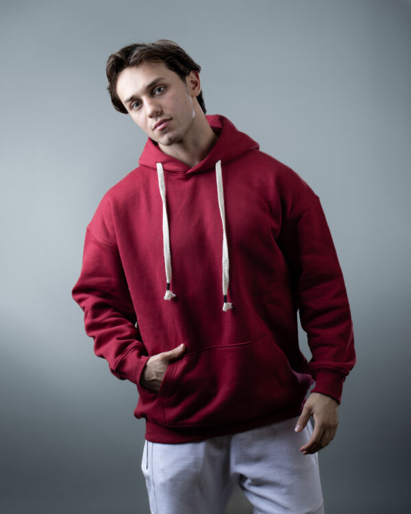 Burgandy OVER-SIZED HOODIE