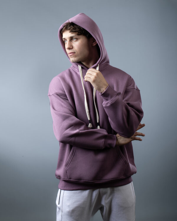 Mauve OVER-SIZED HOODIE - Image 4