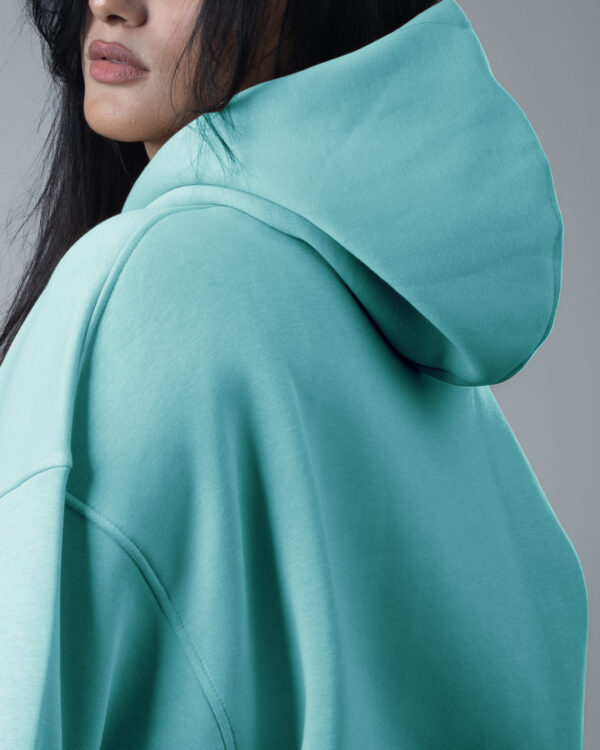 Turquoise OVER-SIZED HOODIE - Image 3